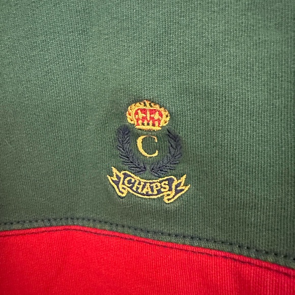 Chaps Green, Red, and Black Crewneck Sweater - Picture 3 of 6